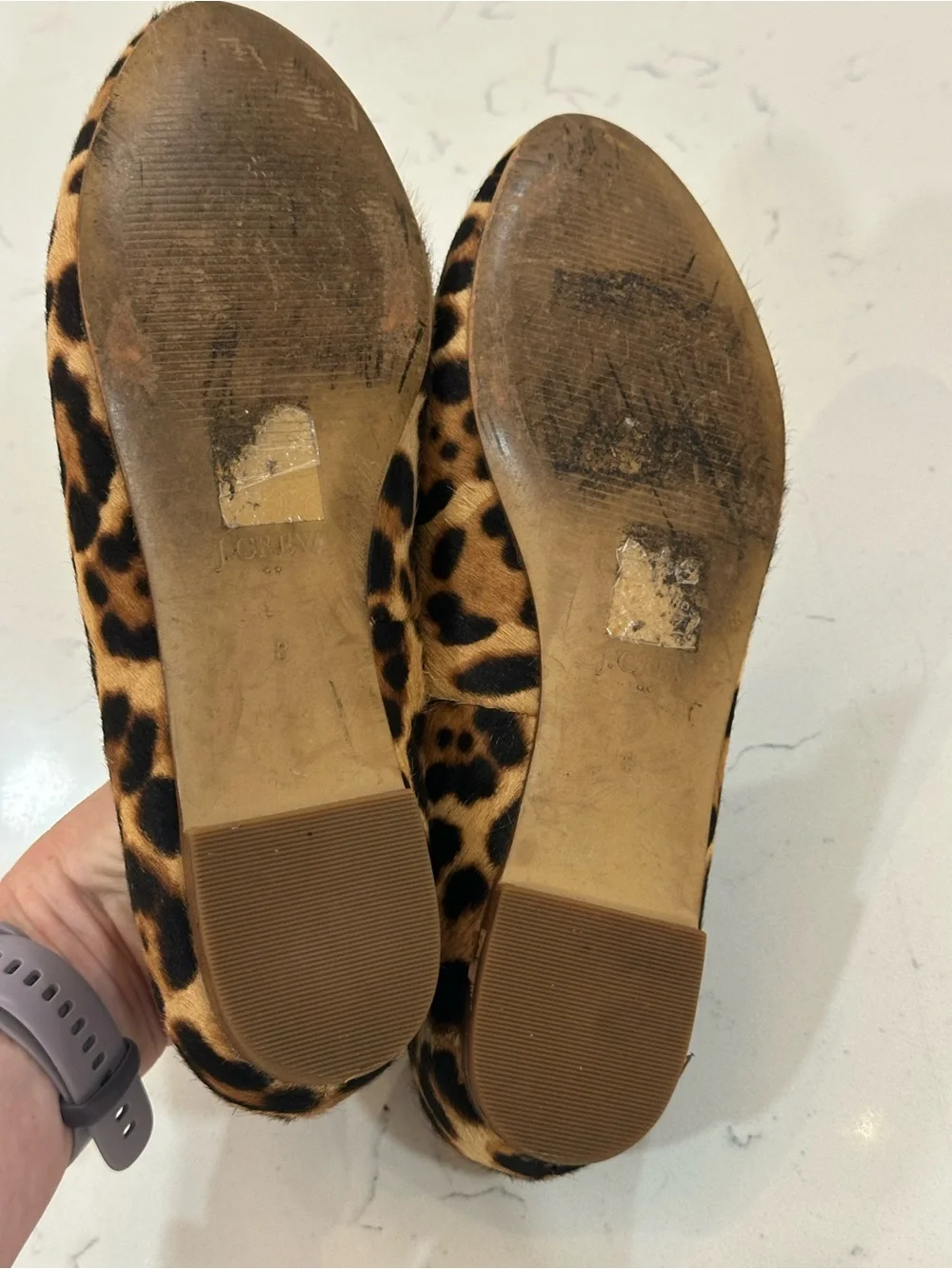 J.Crew Leopard Hide Hair Print Slip-On Women’s Loafers - Tan/Black- 8